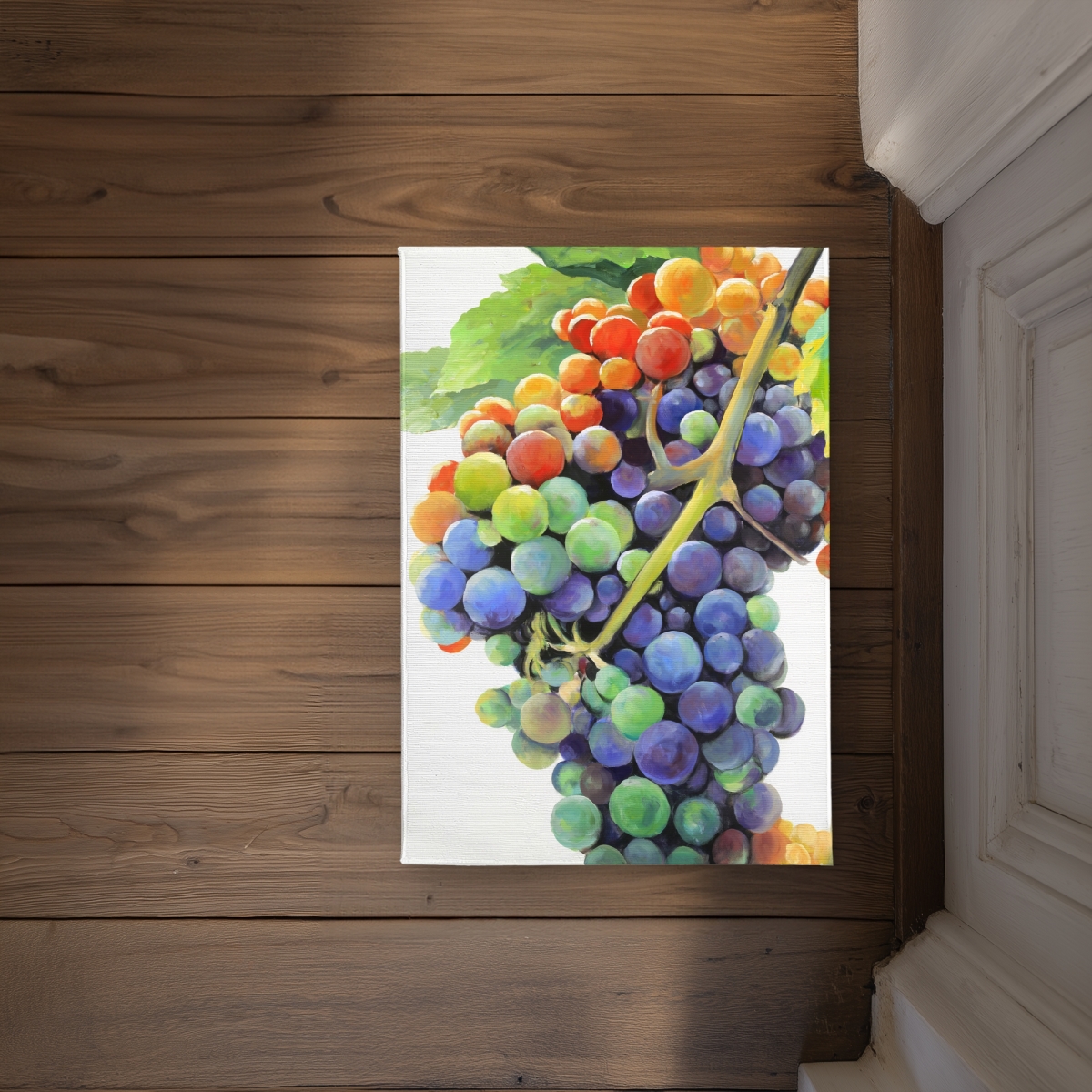 CODM17241GRHHA 17 x 24 in. Colorful Bunch of Grapes Door Mat - Decorative Still Life Decor
