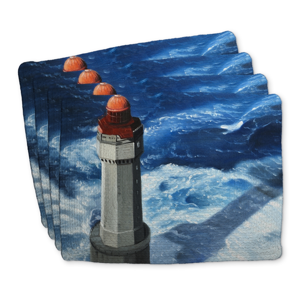 Picture of Begin Home Decor C4BP1418SLHFD8 14 x 18 in. The Headlight of Jument - Braided Polyester Placemat - Home Decor - Set of 4