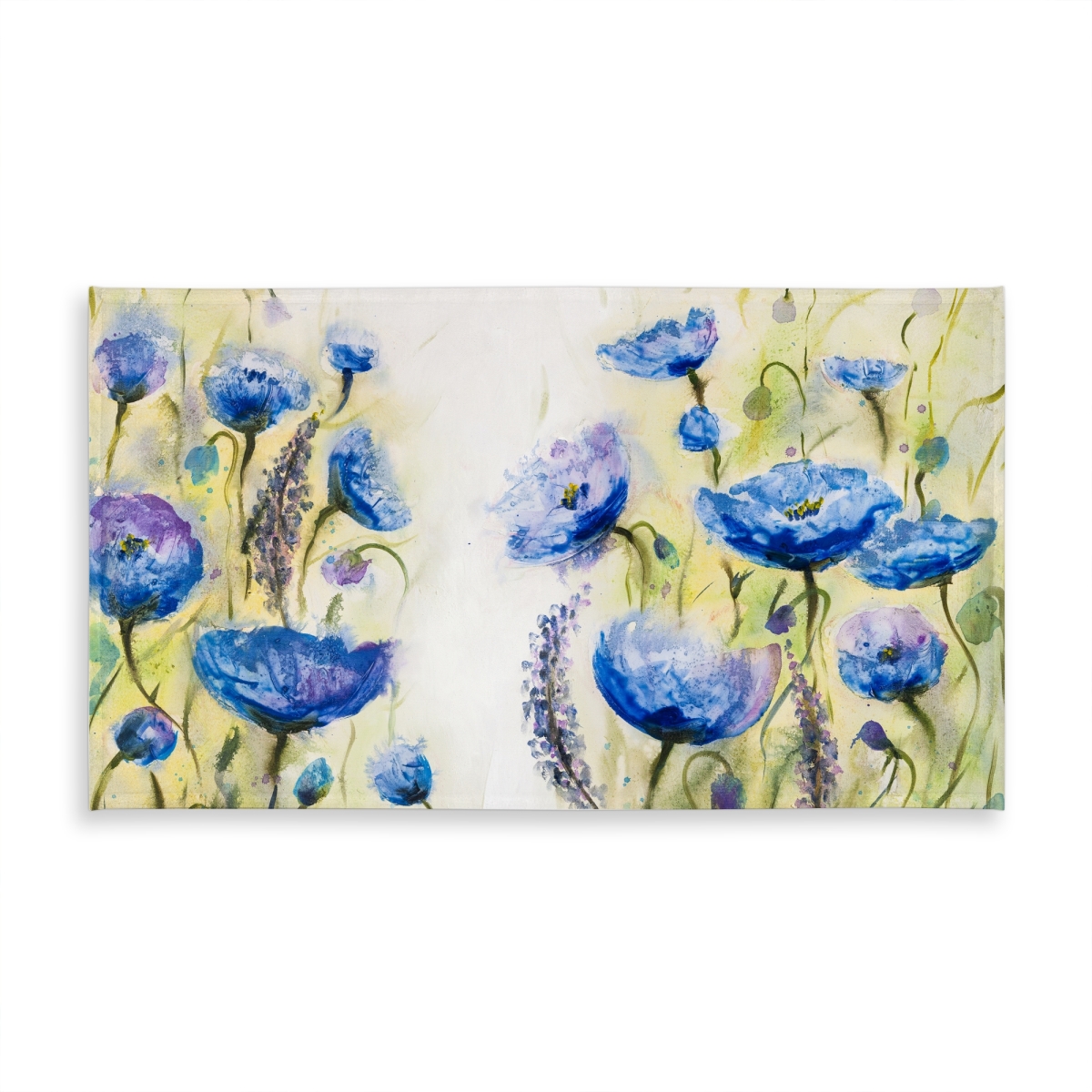 Picture of Begin Home Decor C1TCLRGEY9FYQ3 58 x 102 in. Blue Garden Floral Botanical Tablecloth - Indoor Outdoor Decor