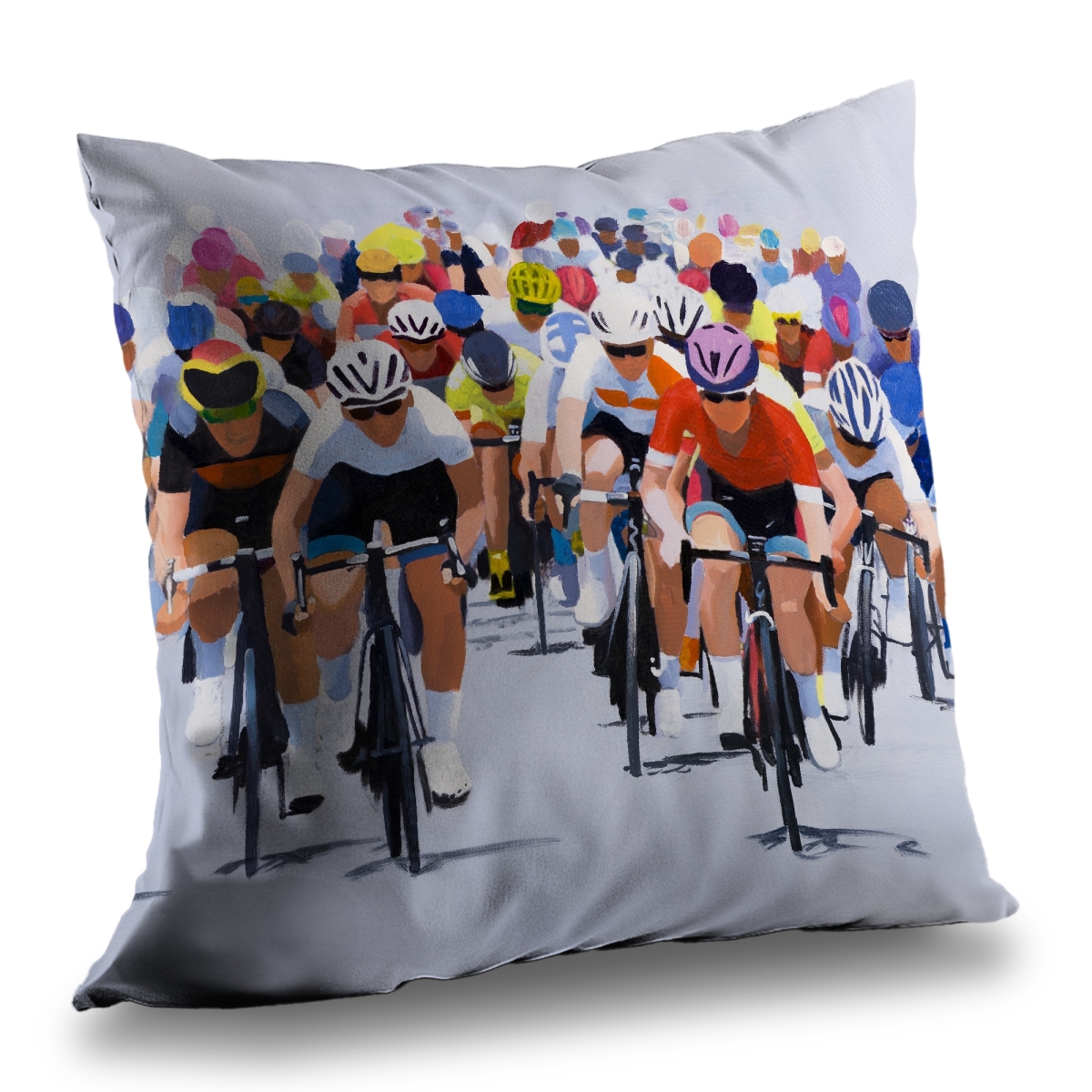 C1PC1414JXPD7K 14 x 14 in. Cycling Competition Throw - Man Cave Decor - Poly Twill Blanket