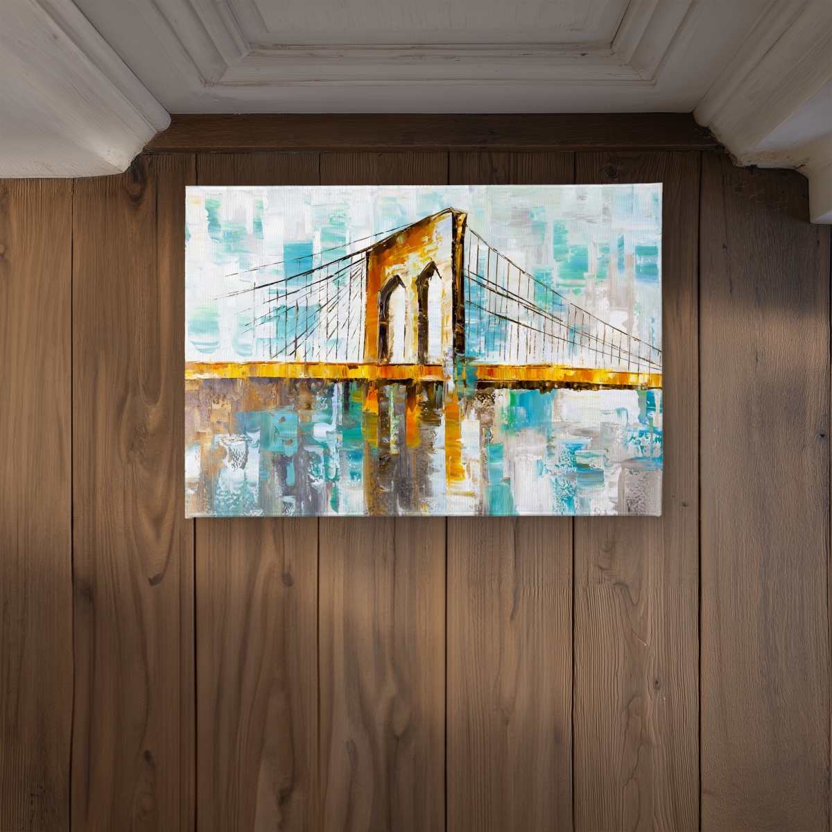 CODM1724FAQWIT 17 x 24 in. Brooklyn Bridge Modern Indoor Outdoor Door Mat - Home Decor