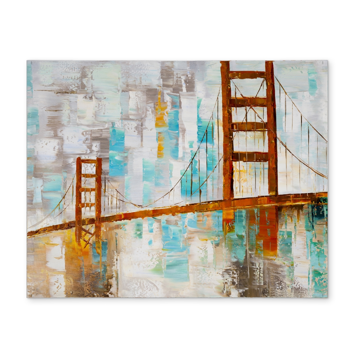 CPPM1418ZF96YI 14 x 18 in. Golden Gate Industrial Orange Placemat - Turquoise Spots Decor