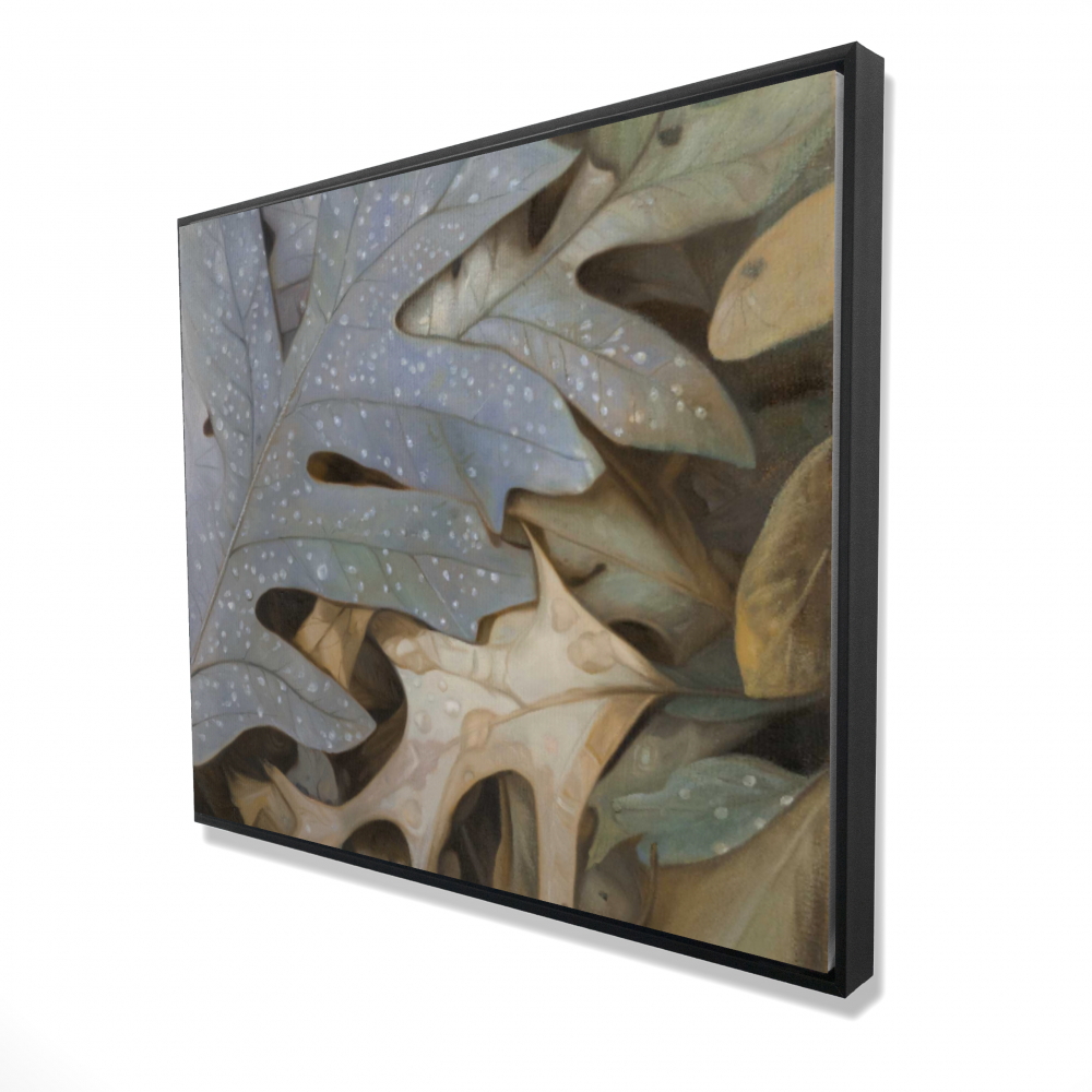 2081-4860-FL376 48 x 60 in. Autumn Leaves - Rustic Trees Framed Canvas for Home Decor