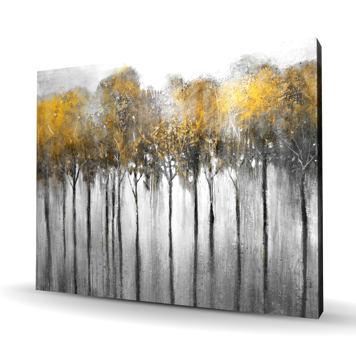 C1RC48604AEXWU 48 x 60 in. Abstract Yellow Forest - Landscape Canvas for Home Decor