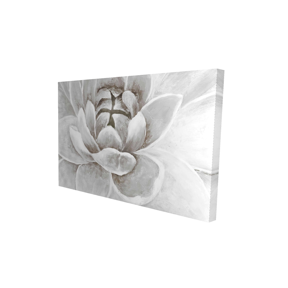 2080-2436-FL88-1 24 x 36 in. Delicate White Chrysanthemum - Botanical Canvas for Home Decor