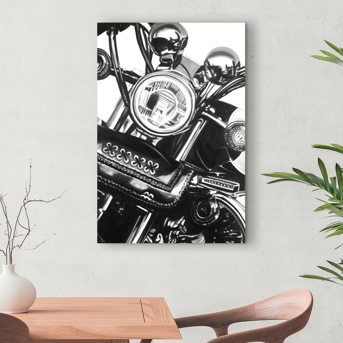 C1RC2436XAZ2X0 24 x 36 in. Realistic Motorcycle Canvas - Man Cave Hyperrealist Decor
