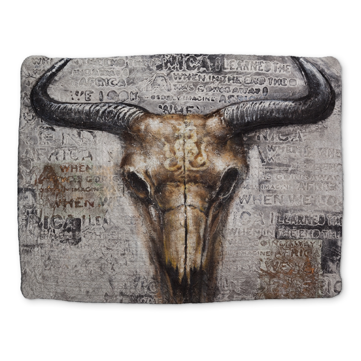 Picture of Begin Home Decor CBPM1418DKSXJZ 14 x 18 in. Bull Skull Typography Placemat - Farm Animal Home Decor
