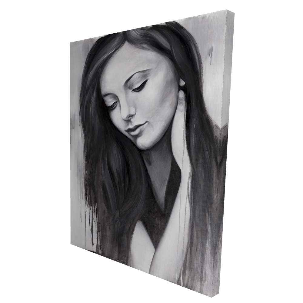 2080-4836-FI30 36 x 48 in. Realistic Woman Portrait Canvas - Figurative Home Decor Art