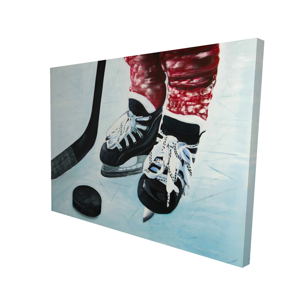2080-3648-SP78 36 x 48 in. Young Hockey Player - Snow Man Cave Canvas for Home Decor