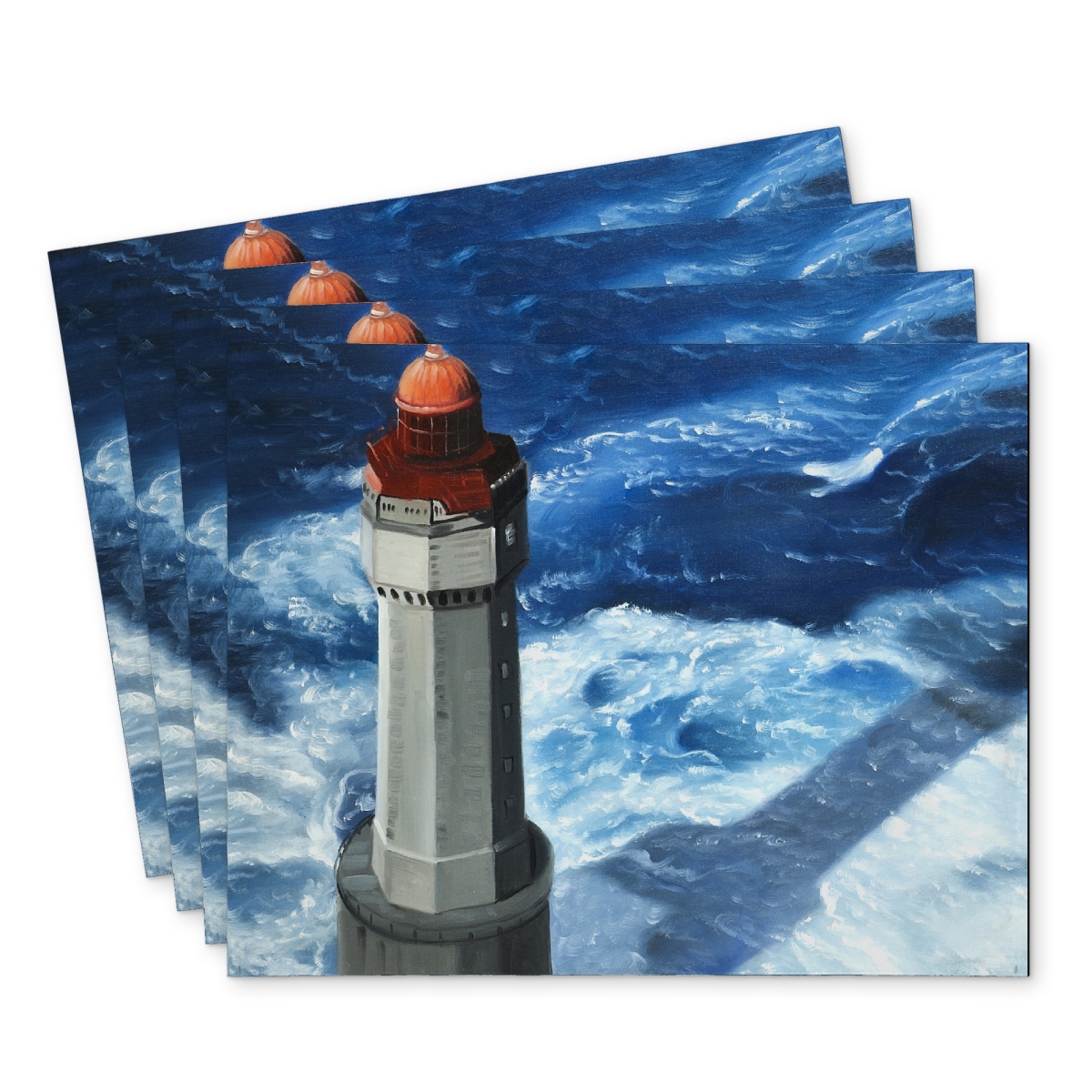 Picture of Begin Home Decor C4PP14189UL0I2 14 x 18 in. Headlight of Jument Polyester Placemat for Home Decor - Stylish - Set of 4