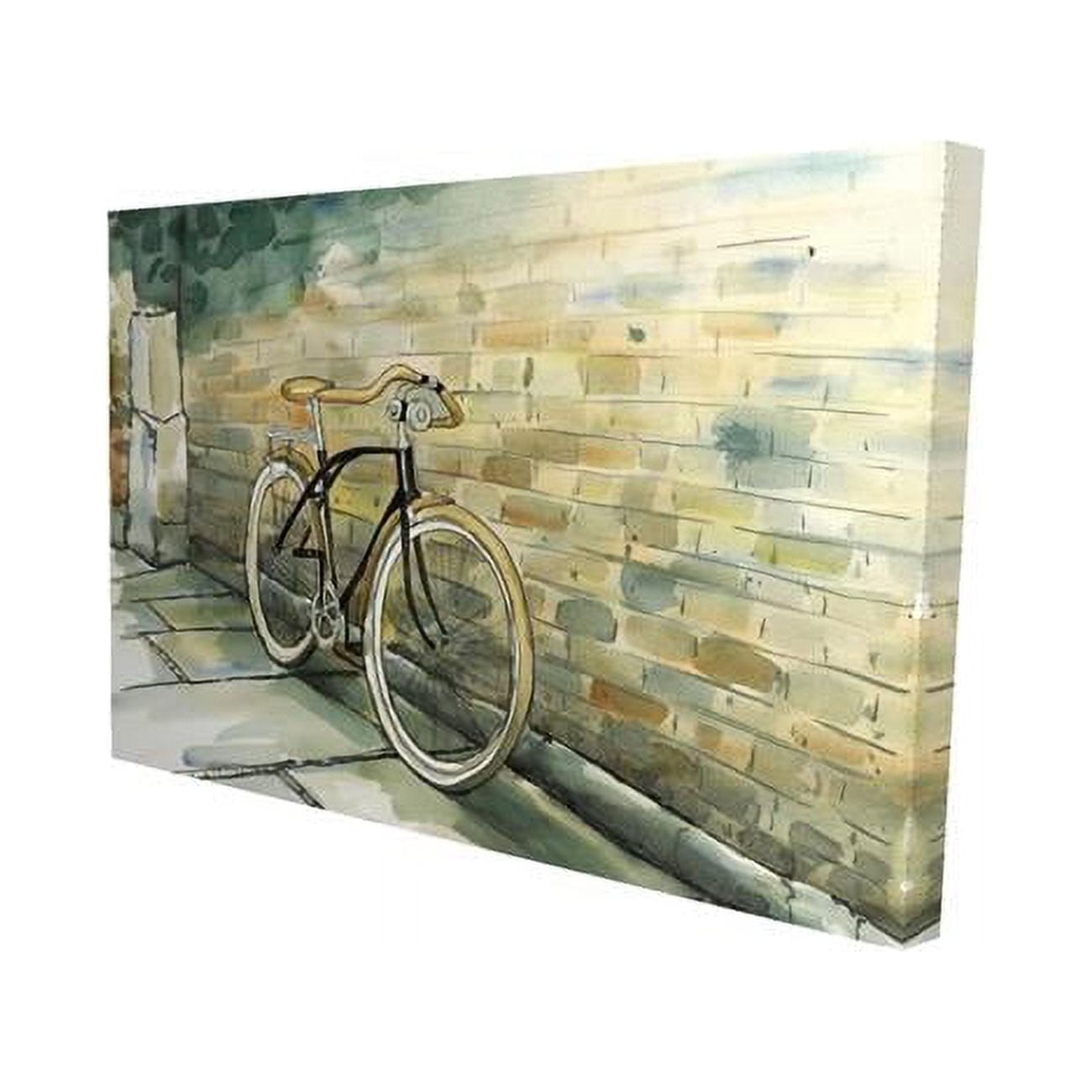 20 x 30 in. Old Urban Bicycle-Print on Canvas