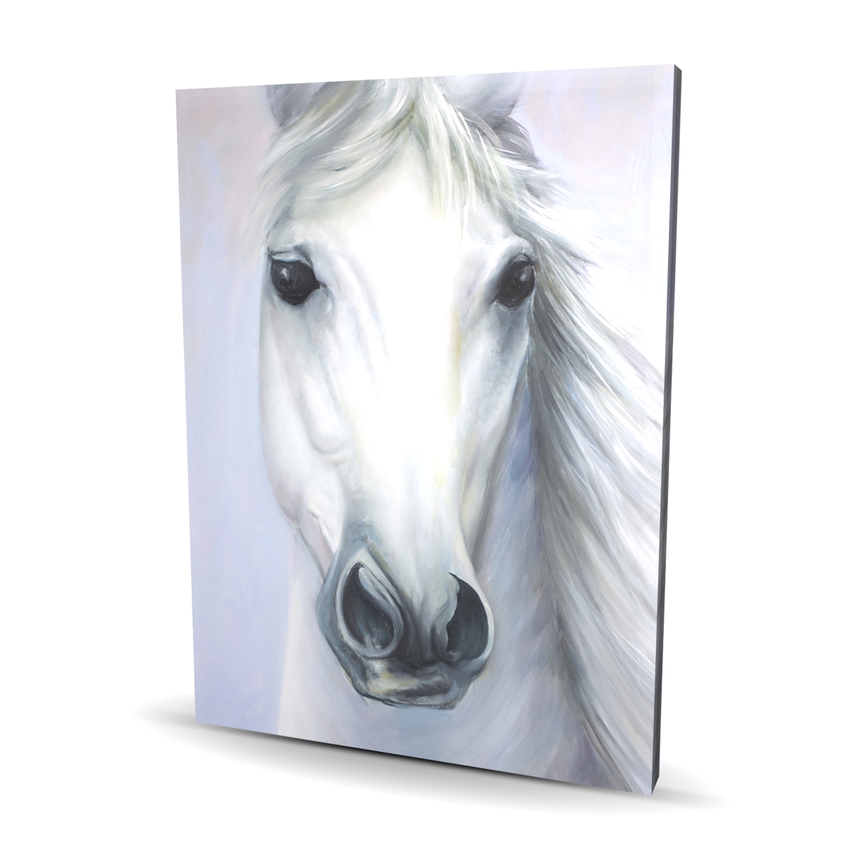 C1RC3648GLIDPP 36 x 48 in. Powerful White Horse Canvas - Elegant Bedroom Home Decor