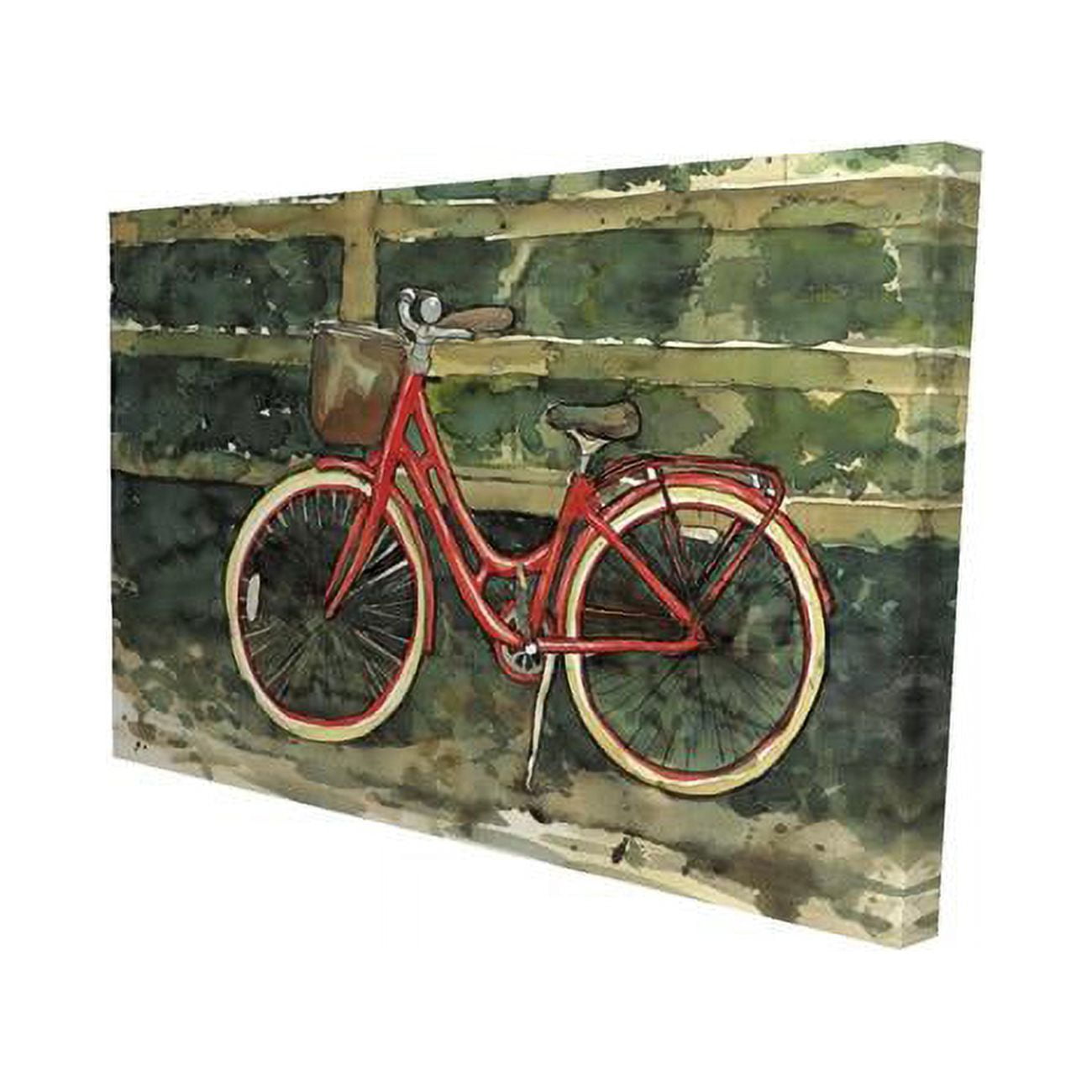 20 x 30 in. Riding in the Woods by Bicycle-Print on Canvas