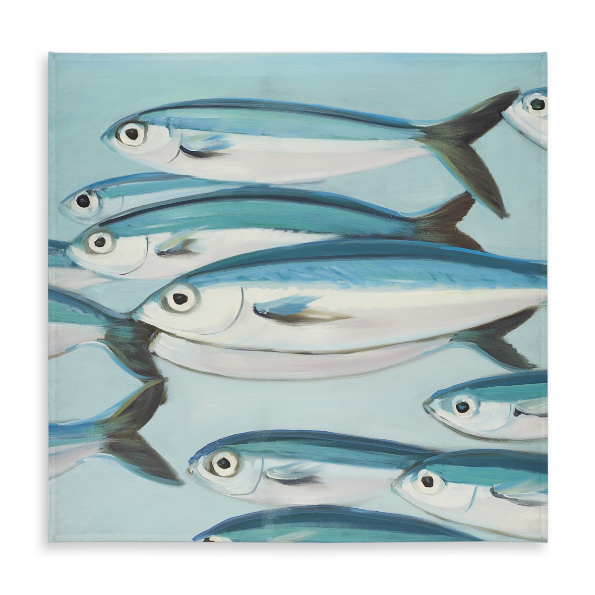 Picture of Begin Home Decor C1TC585853FXRV 58 x 58 in. Small Fish of Caesio Caerulaurea Tablecloth - Home Decor