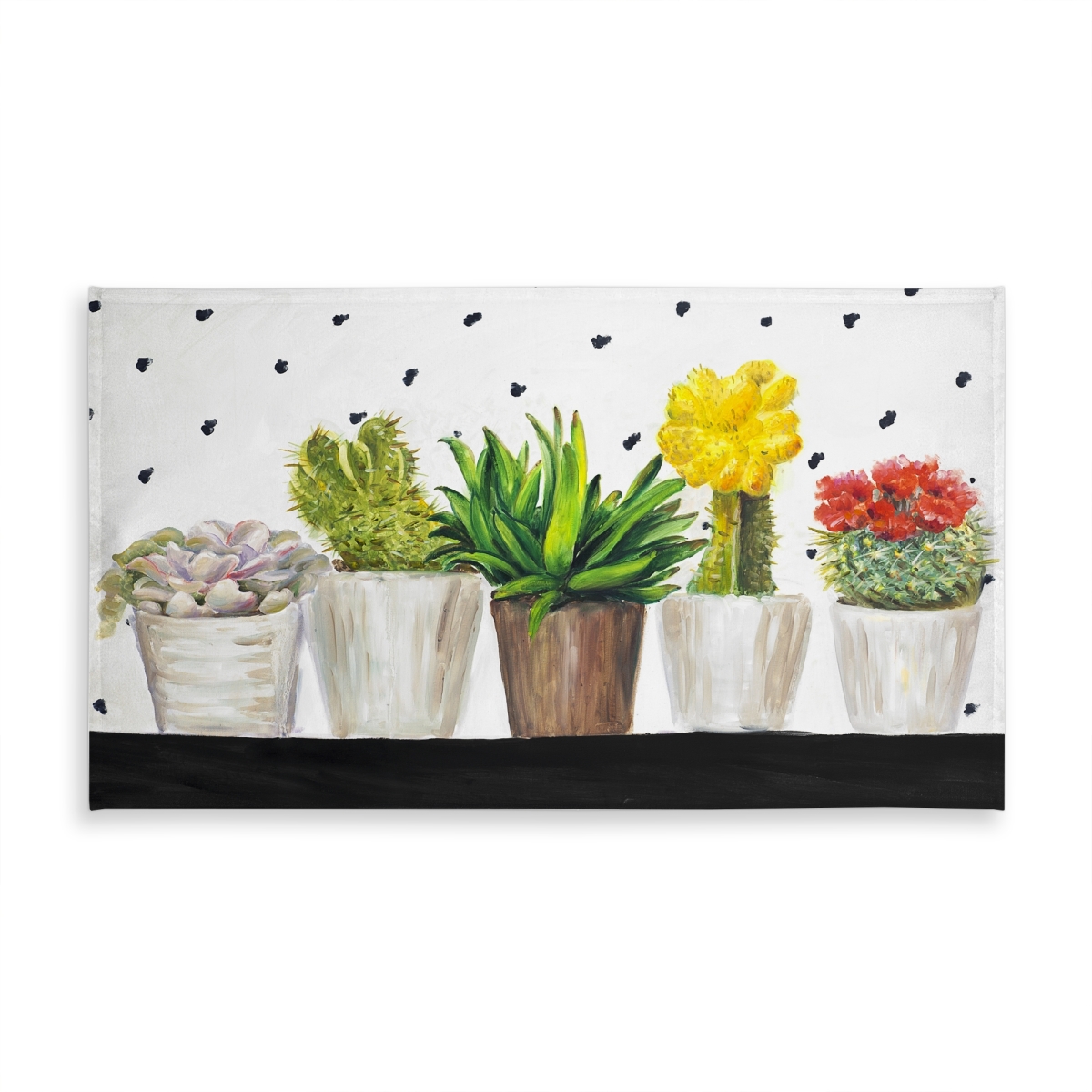 Picture of Begin Home Decor C1TCLRGEY4OU14 58 x 102 in. Small Cactus & Succulents Tablecloth - Floral Indoor & Outdoor
