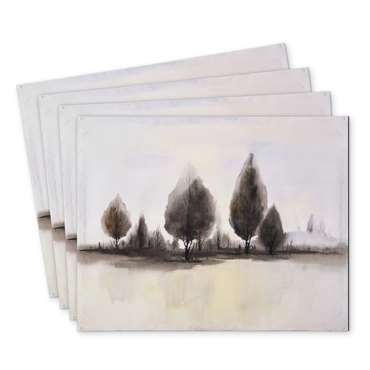 Picture of Begin Home Decor C4PP14184LRMG0 14 x 18 in. Landscape of Trees Polyester Placemat - Home Decor Essentials - Set of 4