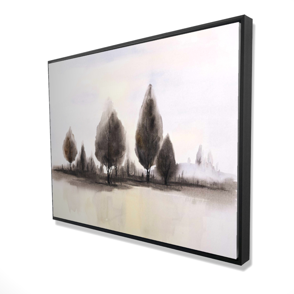 2081-3648-LA100 36 x 48 in. Landscape of Trees - Bathroom Illustrative Framed Canvas Decor