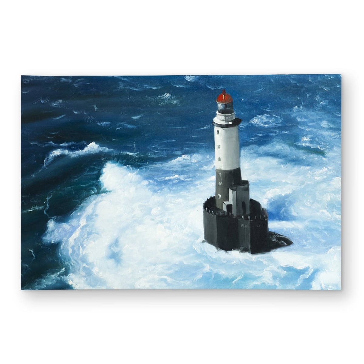 C1ROAR467GVIBT 4 x 6 ft. Unleashed Waves Lighthouse Rug - Marine Bedroom Decor - Rectangle