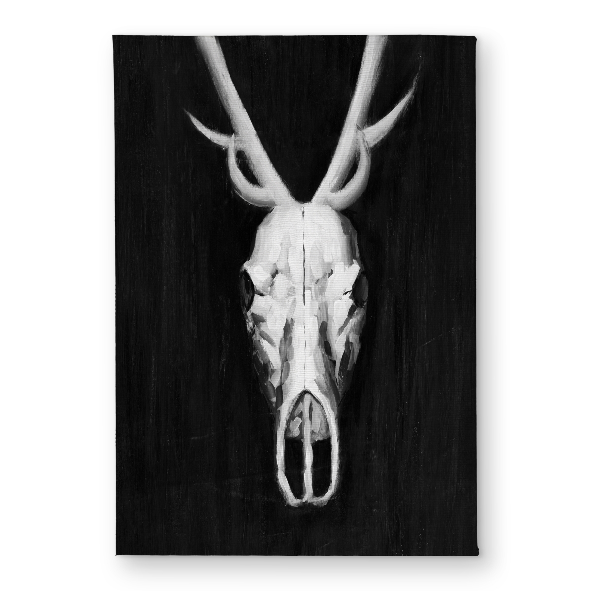 CODM17246BCX42 17 x 24 in. Deer Skull Door Mat - Black & White Home Decor Indoor Outdoor