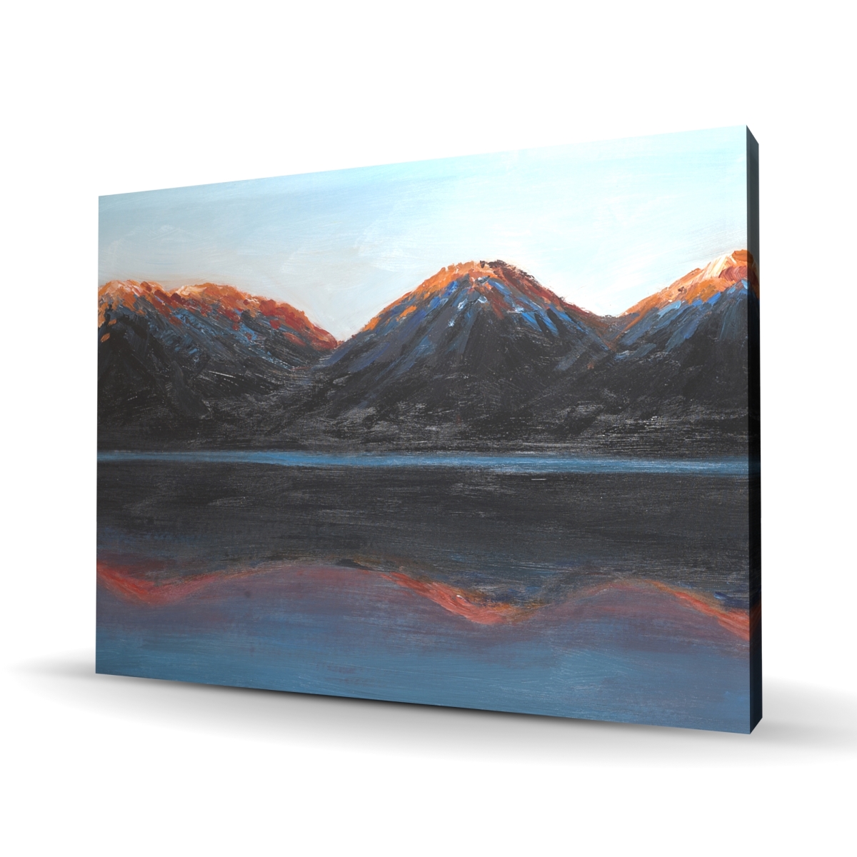 C1RC3648WCO2D0 36 x 48 in. Mountains & Calm Lake - Contemporary Landscapes Canvas Art