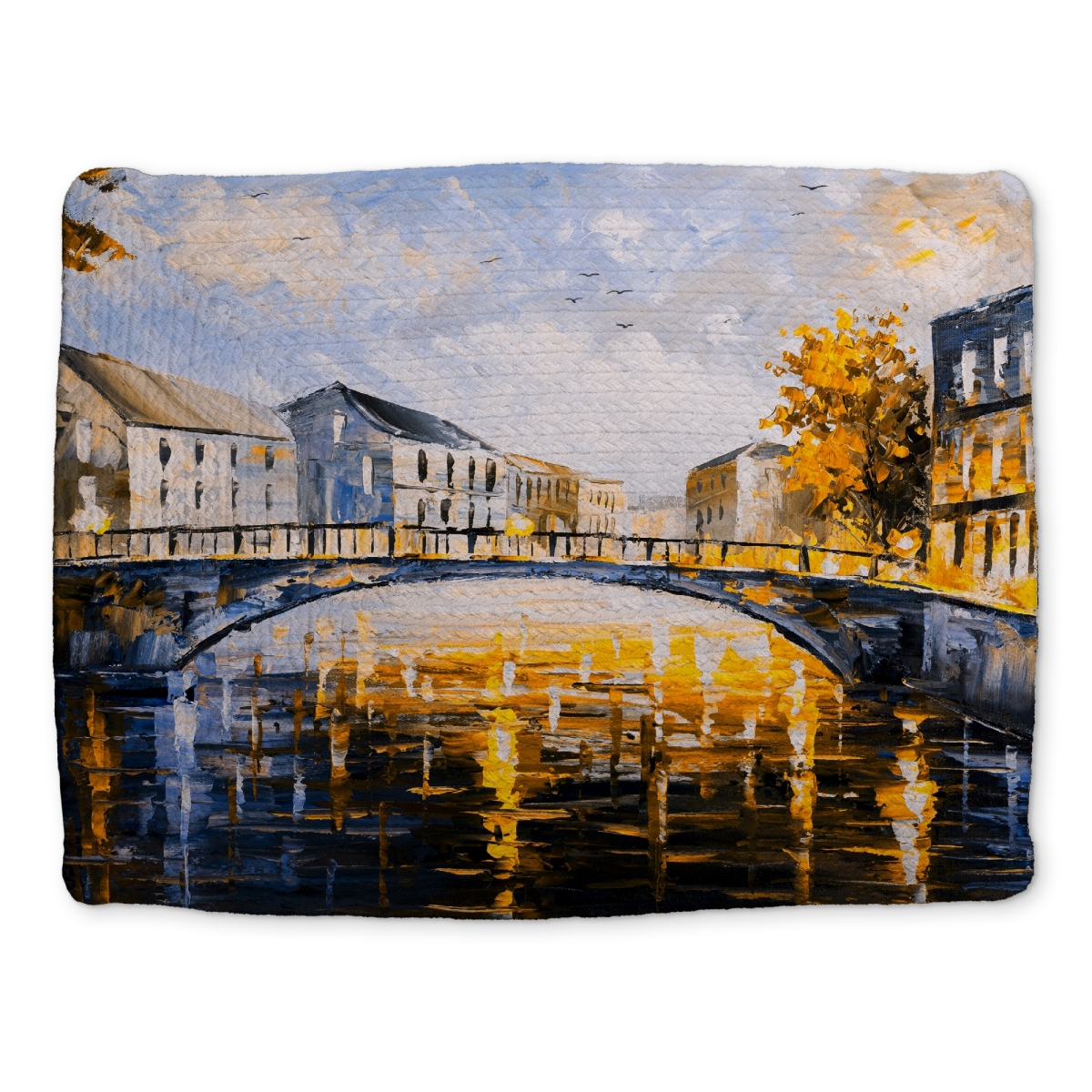 Picture of Begin Home Decor CBPM1418KWIFCE 14 x 18 in. Bridge By a Sunny Day Braided Polyester Placemat - Home Decor