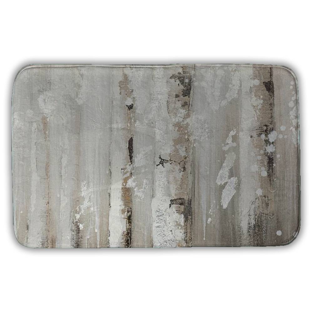 5930-2134-LA20 21 x 34 in. Delicate Birch Trees Beige Bath Mat - Home Decor Elegance