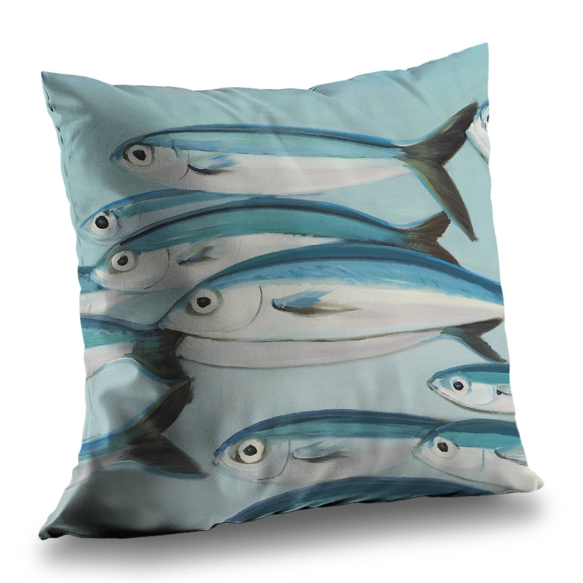 C1PT1414WP30J4 14 x 14 in. Small Fish Caesio Caerulaurea Throw Pillow - Marine Decor