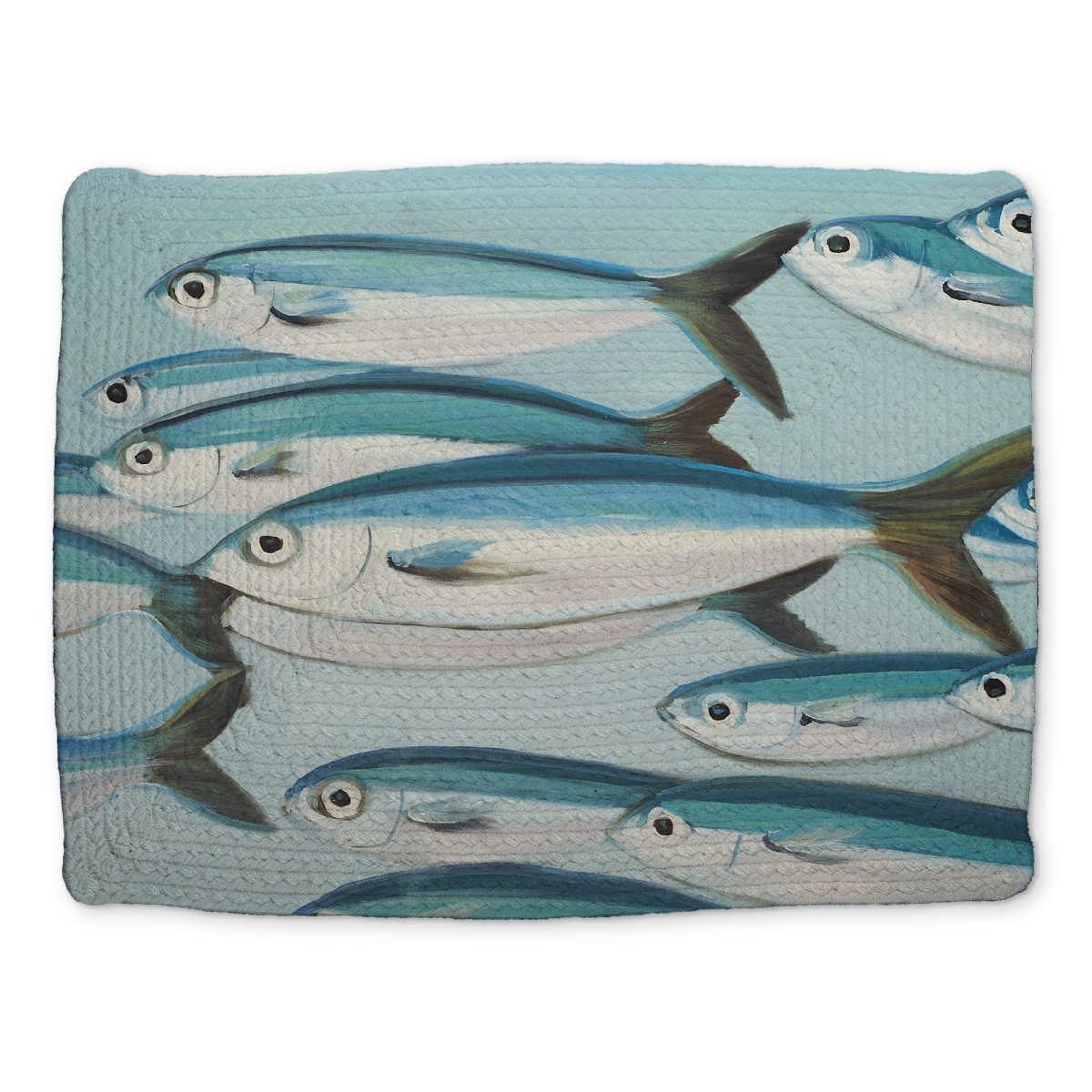 Picture of Begin Home Decor CBPM1418PLD9BN 14 x 18 in. Marine Blue Fish Placemat - Small Caesio Caerulaurea Decor