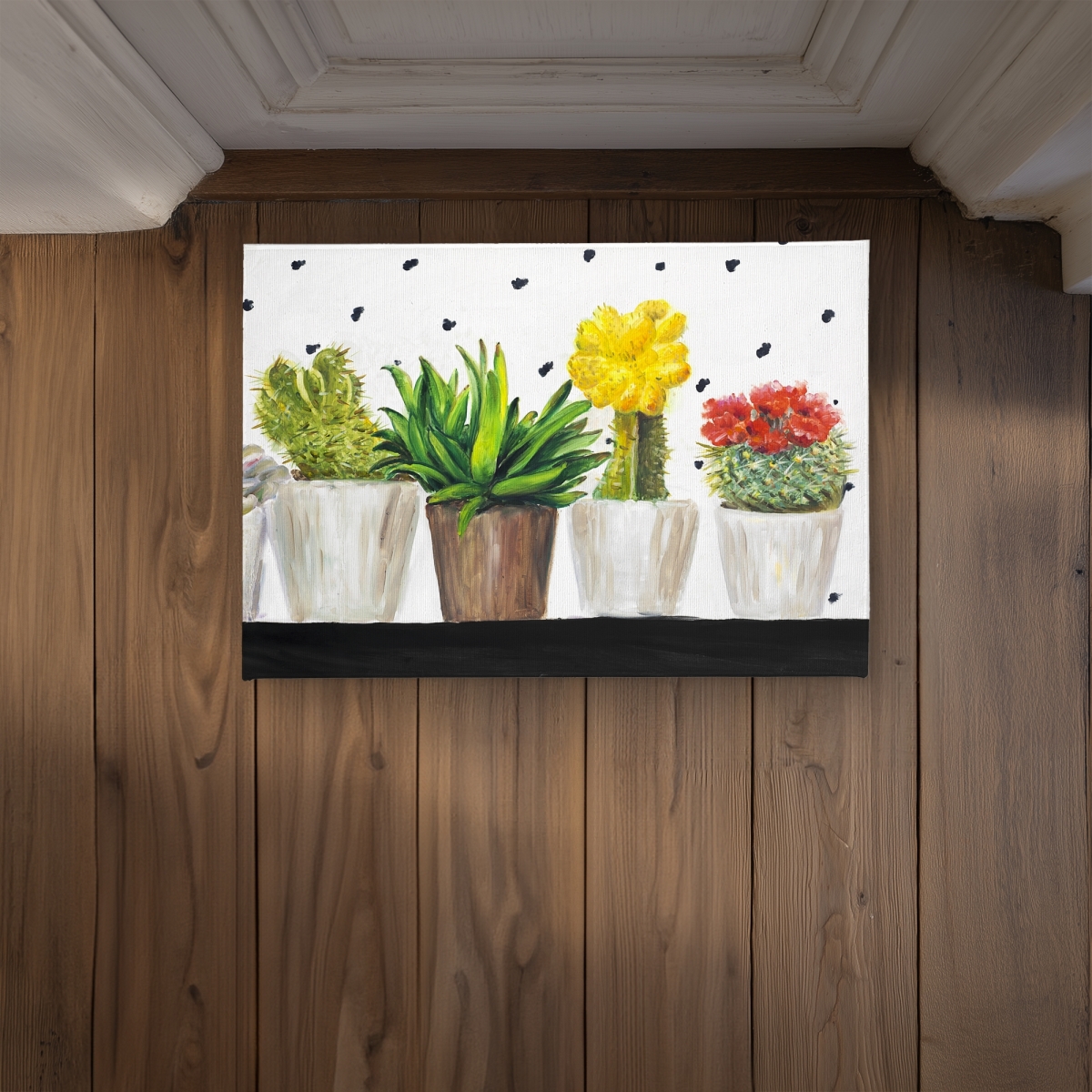CODM17244PXF2K 17 x 24 in. Small Cactus & Succulents Door Mat - Botanical Green Decor