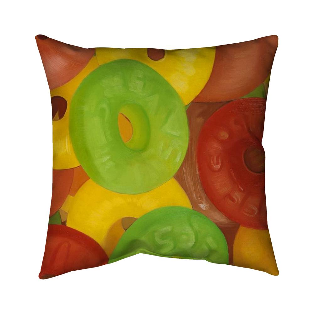 5543-2626-GA55 26 x 26 in. Colorful Jujubes - Still Life Food Poly Twill Throw - Home Decor