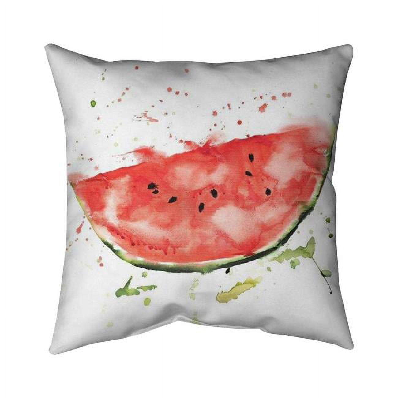 18 x 18 in. Watermelon Slice-Double Sided Print Indoor Pillow