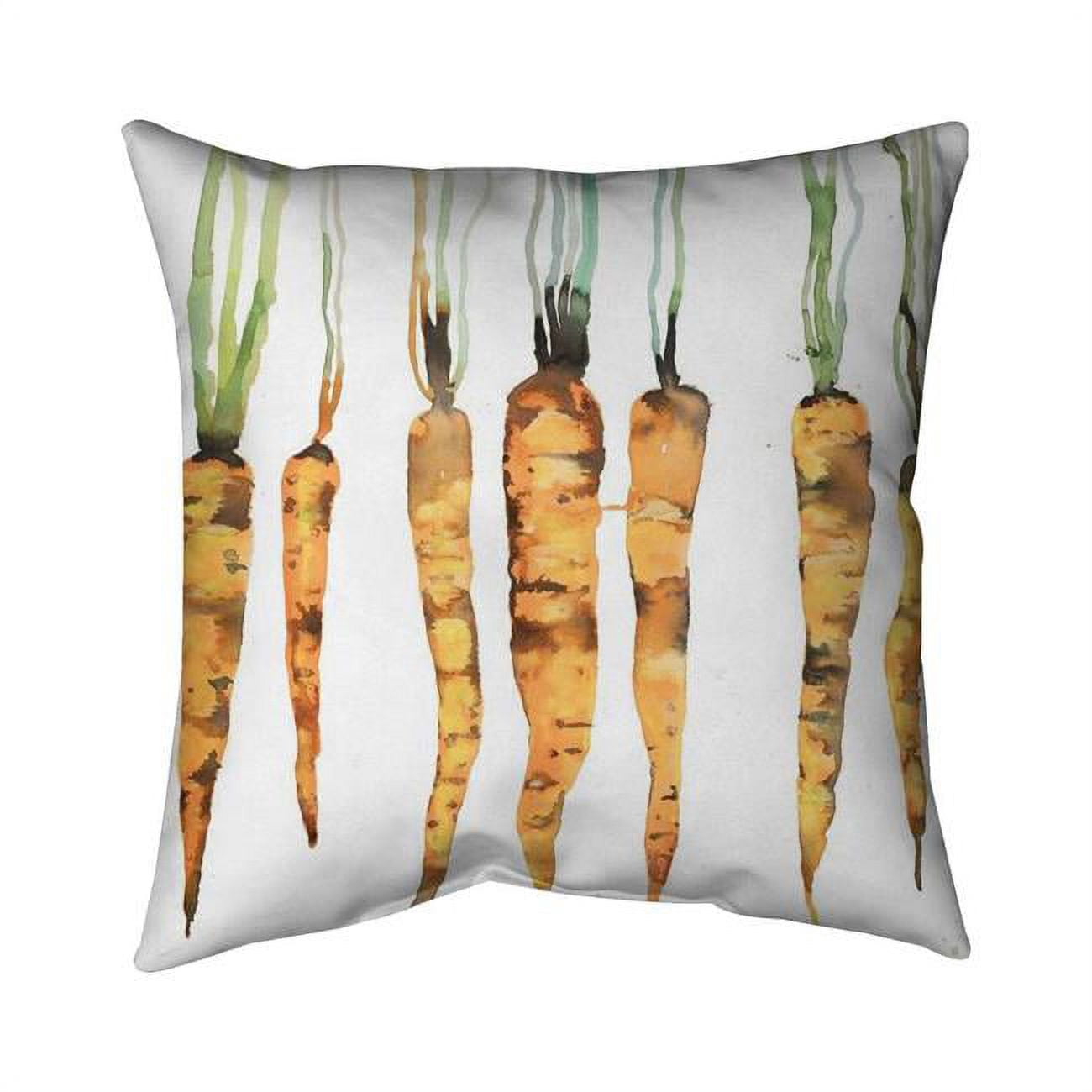 18 x 18 in. Freshly Picked Carrots-Double Sided Print Indoor Pillow