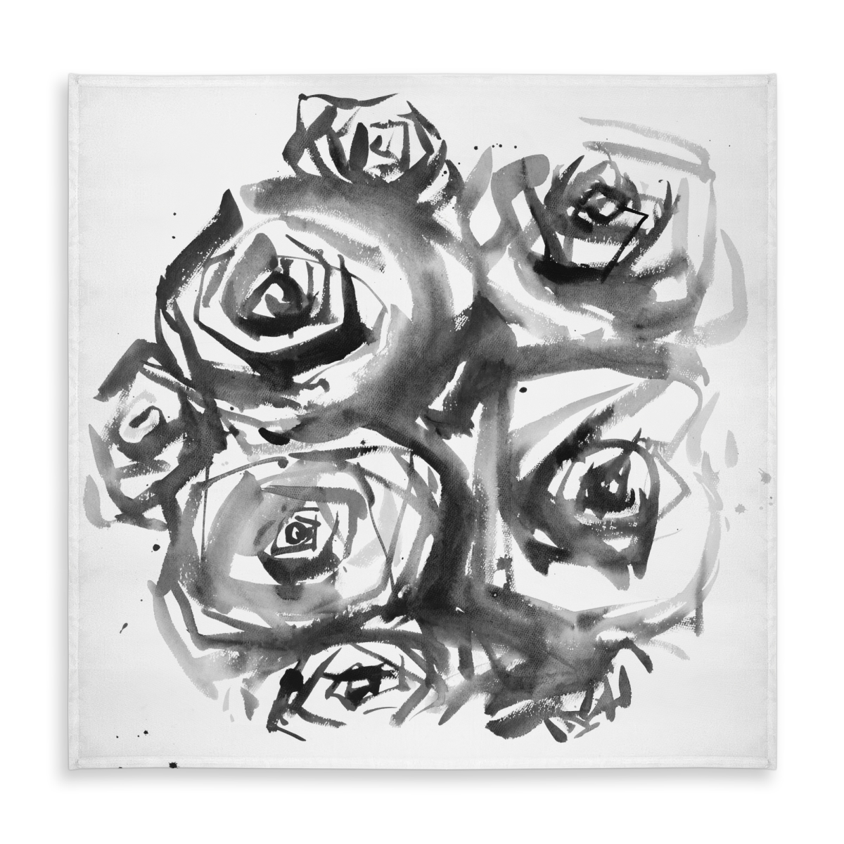 Picture of Begin Home Decor C1TC58587ULCUQ 58 x 58 in. Set of Abstract Roses Tablecloth - Floral & Botanical Decor