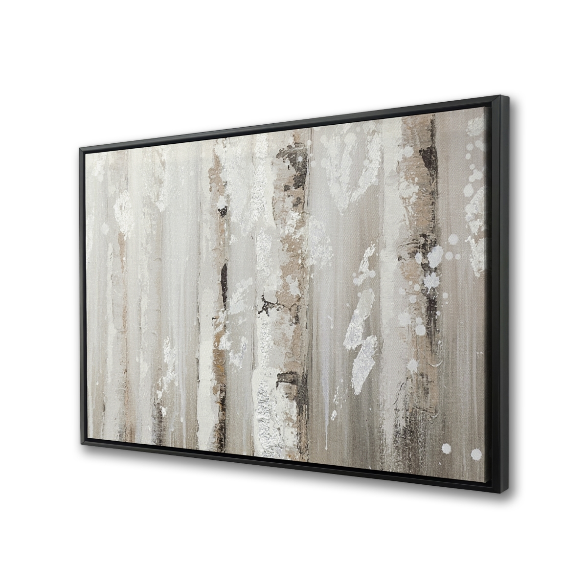 C1FC2436L2D5TJ 24 x 36 in. Delicate Birch Trees - Landscapes Beige Framed Canvas Decor