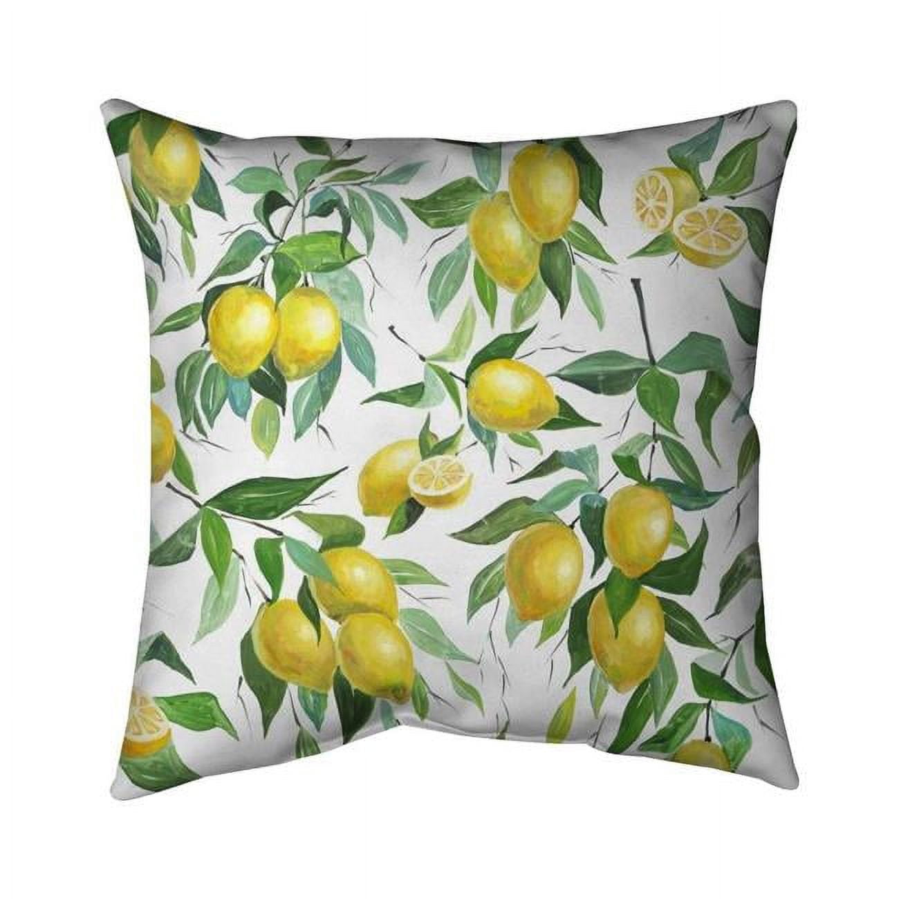 18 x 18 in. Lemon Pattern-Double Sided Print Indoor Pillow