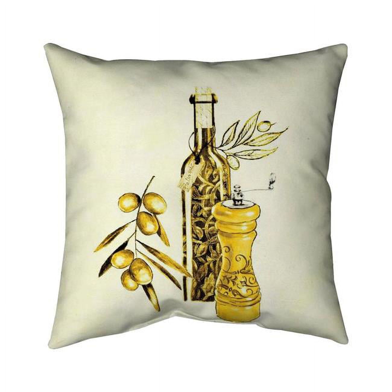 18 x 18 in. Olive Oil & Pepper-Double Sided Print Indoor Pillow