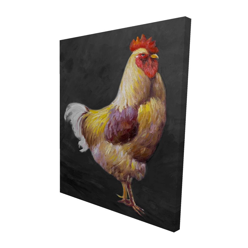 2080-6048-AN200-1 48 x 60 in. Beautiful Rooster 2 - Rustic Feathers Canvas for Home Decor