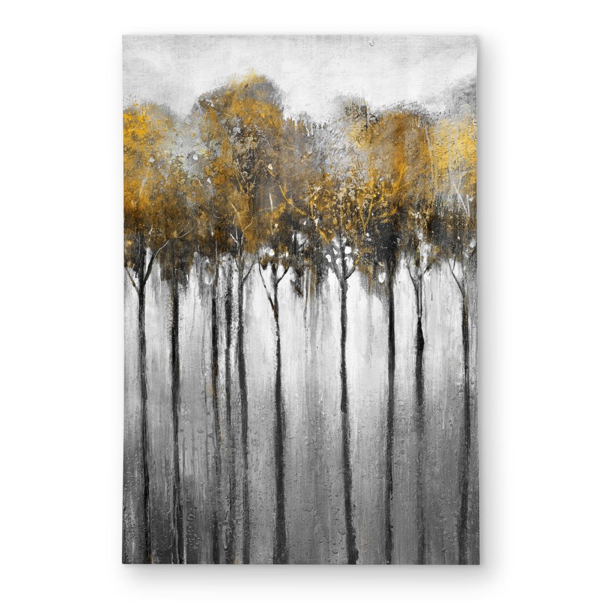 C1ROAR23BICER8 2 x 3 ft. Abstract Yellow Forest - Office Trees Outdoor Area Rug Decor - Rectangle