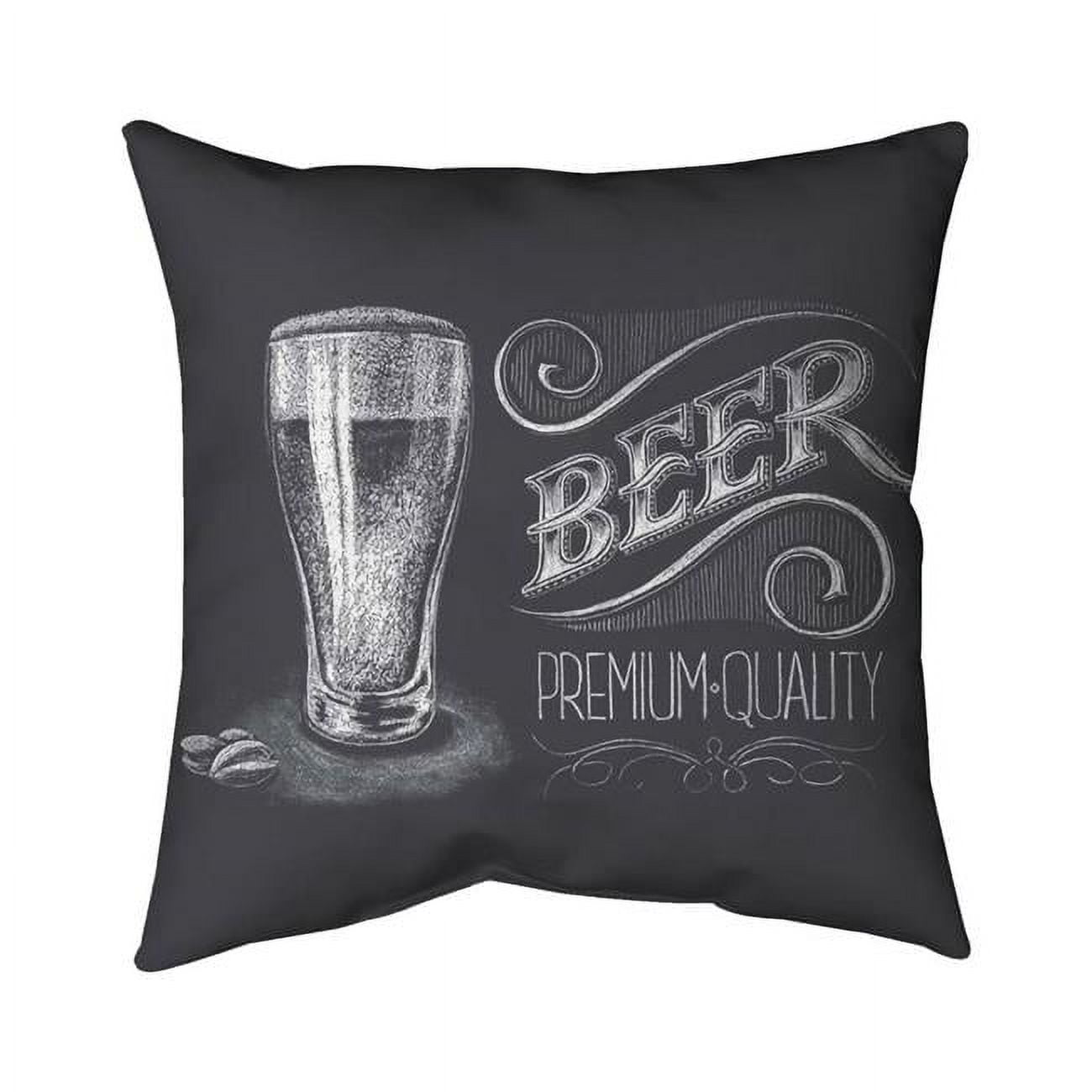18 x 18 in. Vintage Beer Signboard-Double Sided Print Indoor Pillow