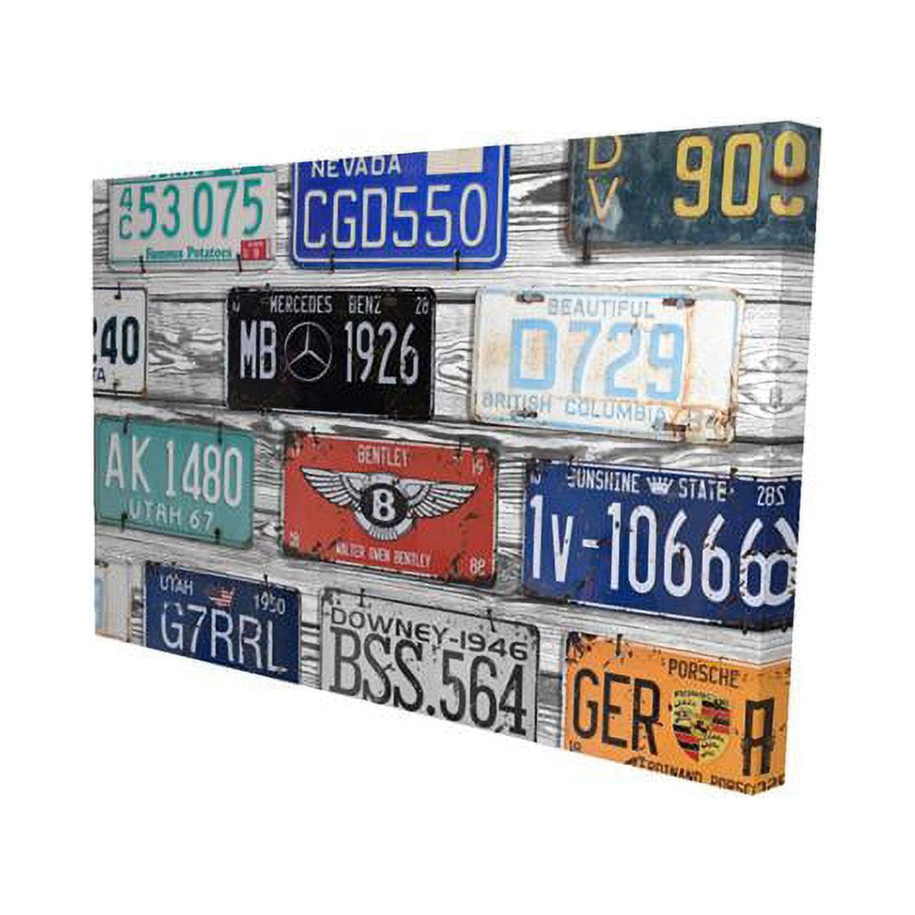 20 x 30 in. Vintage Plates Registration-Print on Canvas