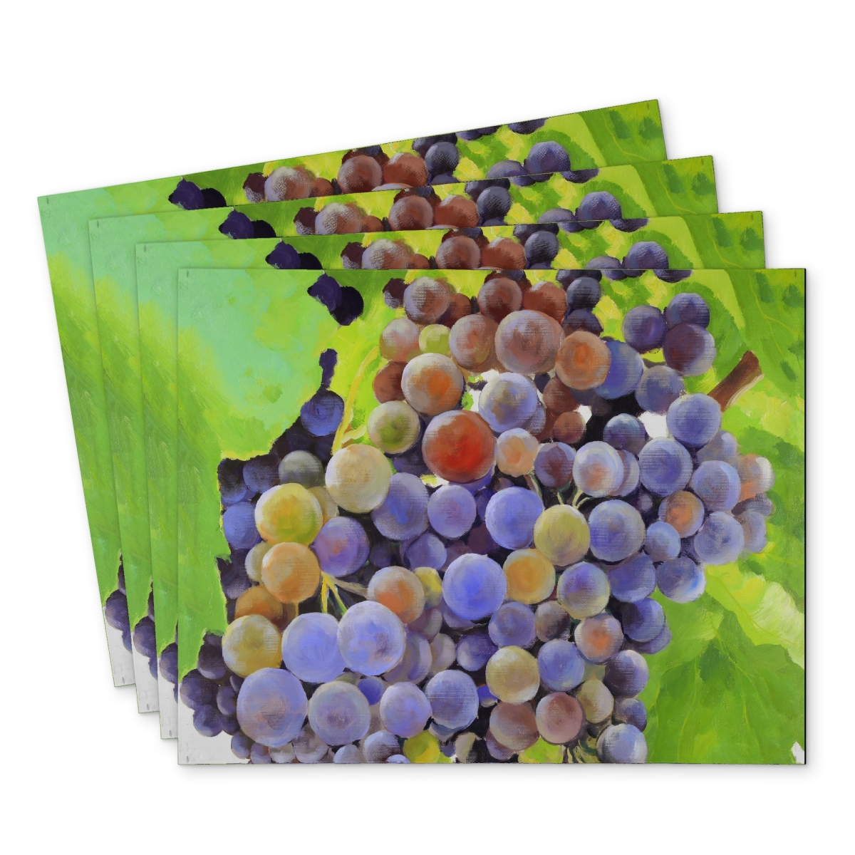 Picture of Begin Home Decor C4PP14180H0ORM 14 x 18 in. Bunch of Grapes Polyester Placemat - Elegant Home Decor - Set of 4