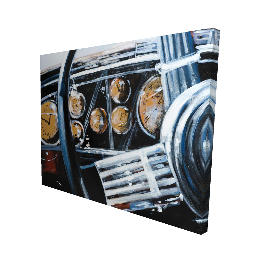 2080-4860-TR41 48 x 60 in. Vintage Car Interior Canvas - Man Cave Home Decor Art