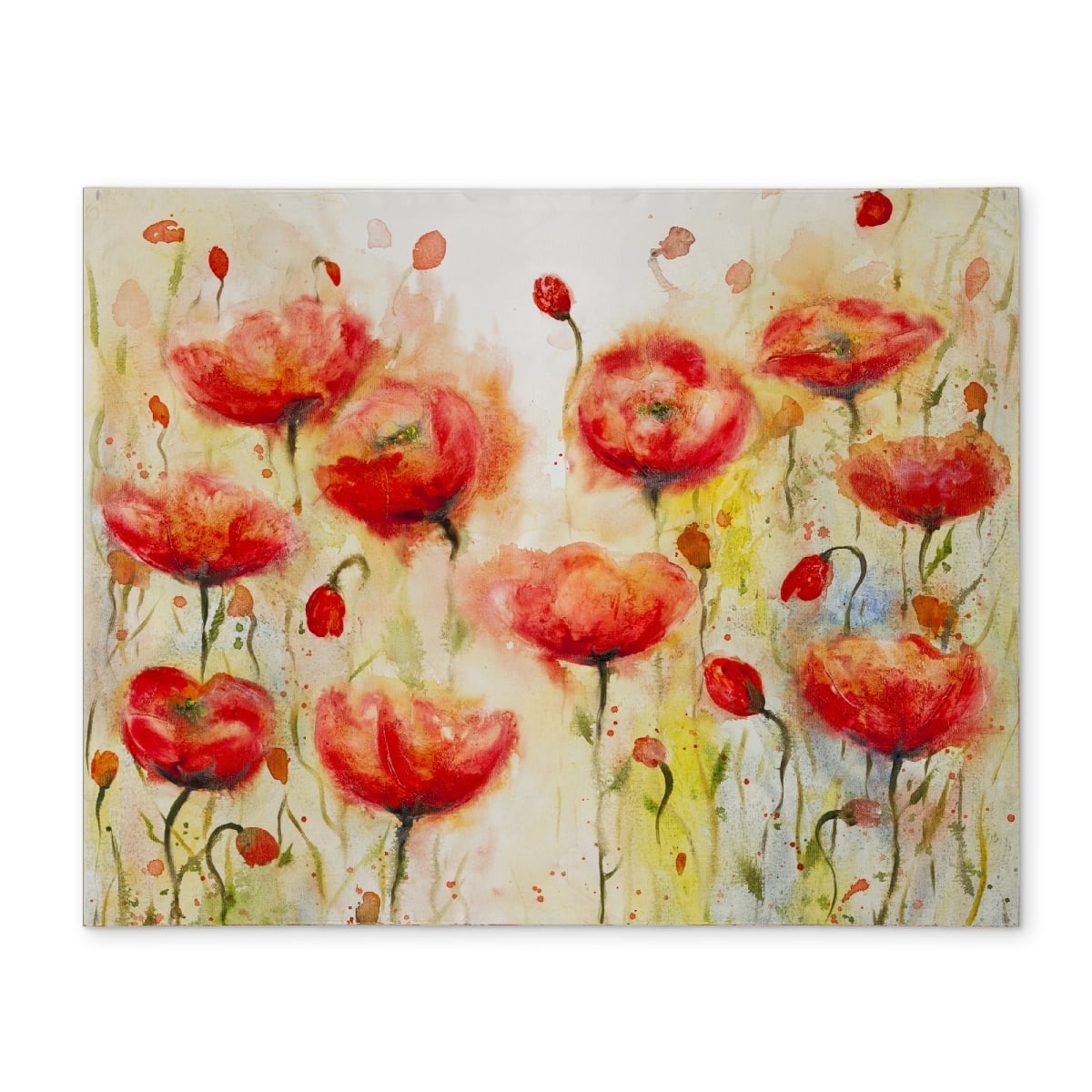 Picture of Begin Home Decor CPPM1418HW70DR 14 x 18 in. Red Contemporary Bedroom Placemat - Red Flowers Garden Decor