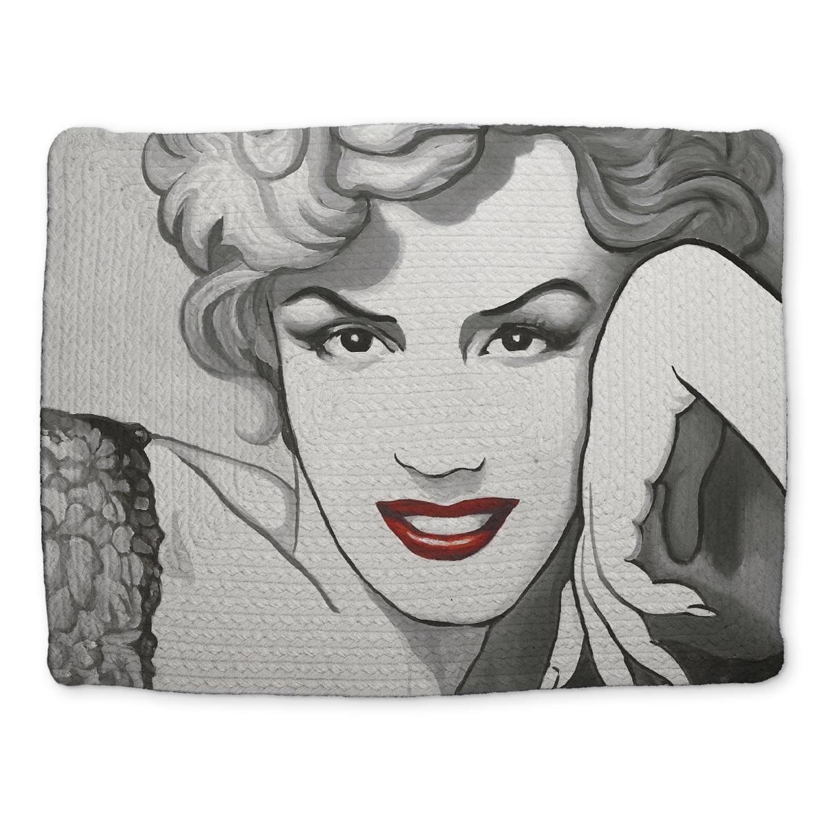 Picture of Begin Home Decor CBPM1418640VX7 14 x 18 in. Vintage Style Marilyn Monroe Braided Polyester Placemat