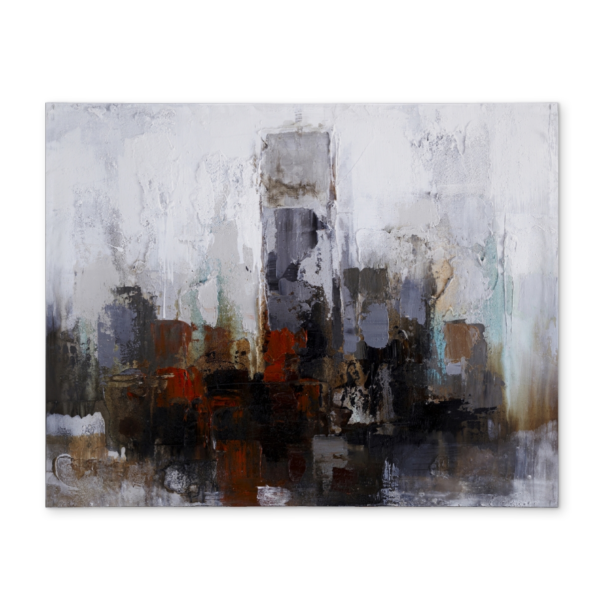 CPPM1418XSVZGU 14 x 18 in. Obscure Buildings Brown Abstract Polyester Placemat - Home Decor