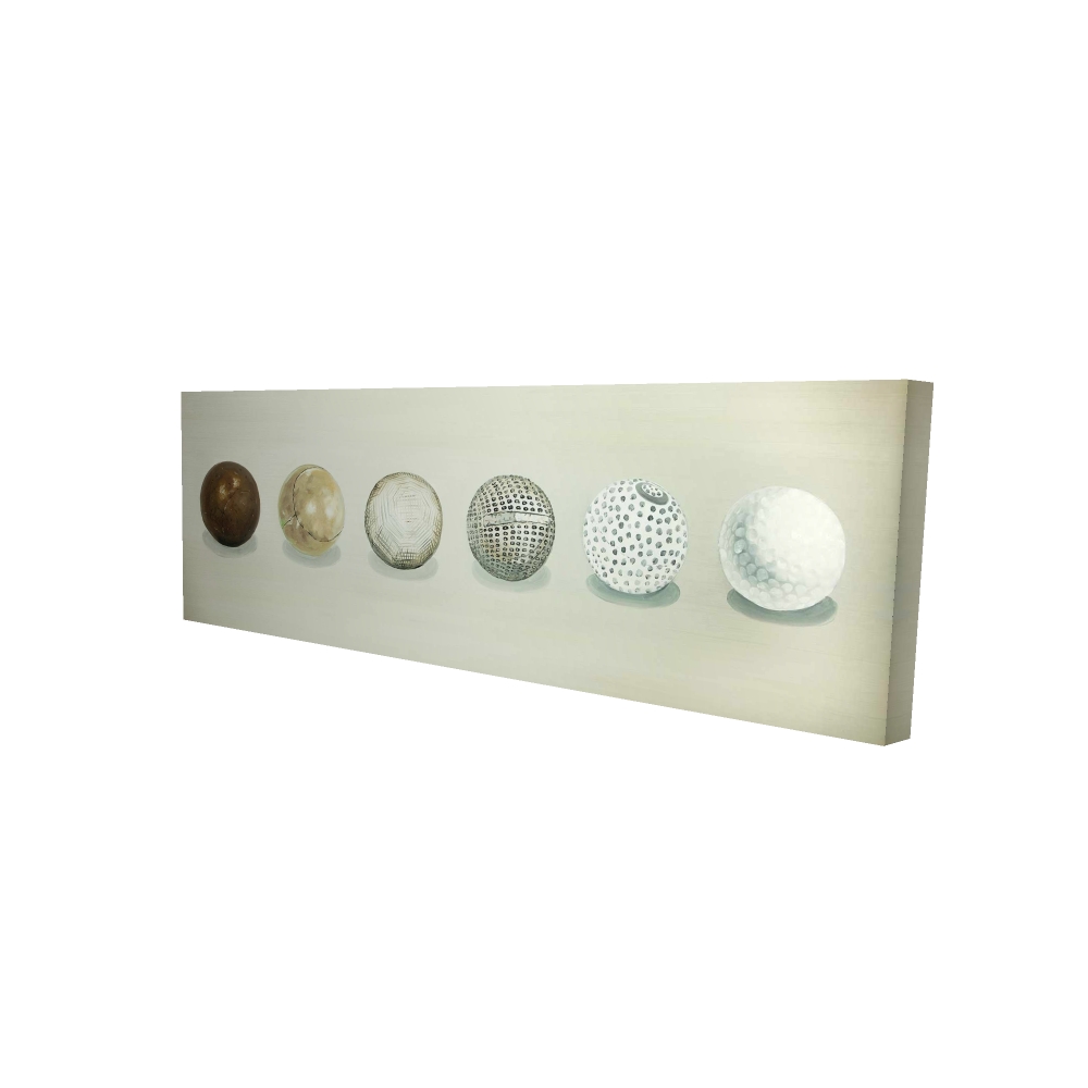 2080-2060-SP81 20 x 60 in. Golf Ball Evolution - Hobbies Still Life Canvas for Home Decor