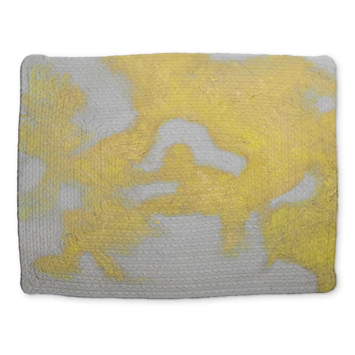 Picture of Begin Home Decor CBPM1418HK1ZVQ 14 x 18 in. Abstract Gold Stains Braided Polyester Placemat - Modern Decor