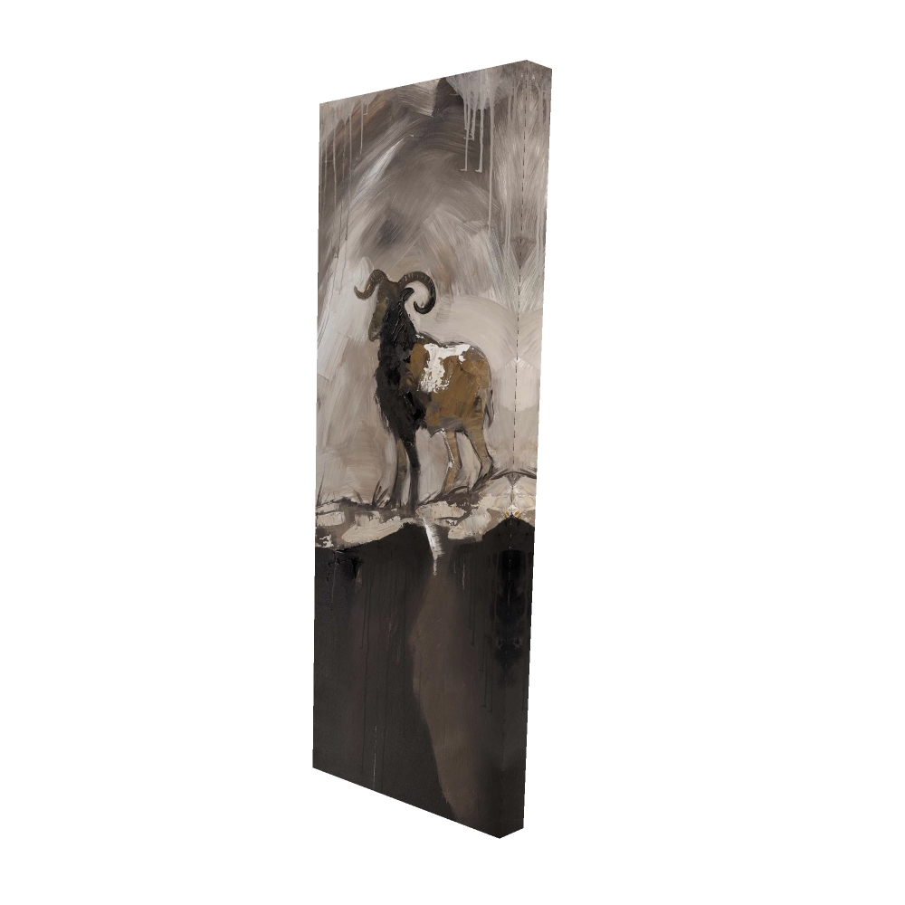 20 x 60 in. Abstract Proud Aeries - Brown Wildlife Canvas - Home Decor