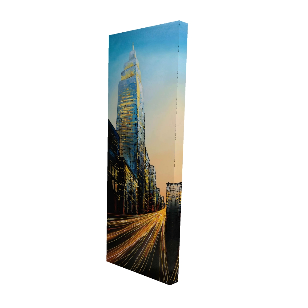 2080-6020-CI285 20 x 60 in. In the Street of Empire State Building - Office Canvas Art