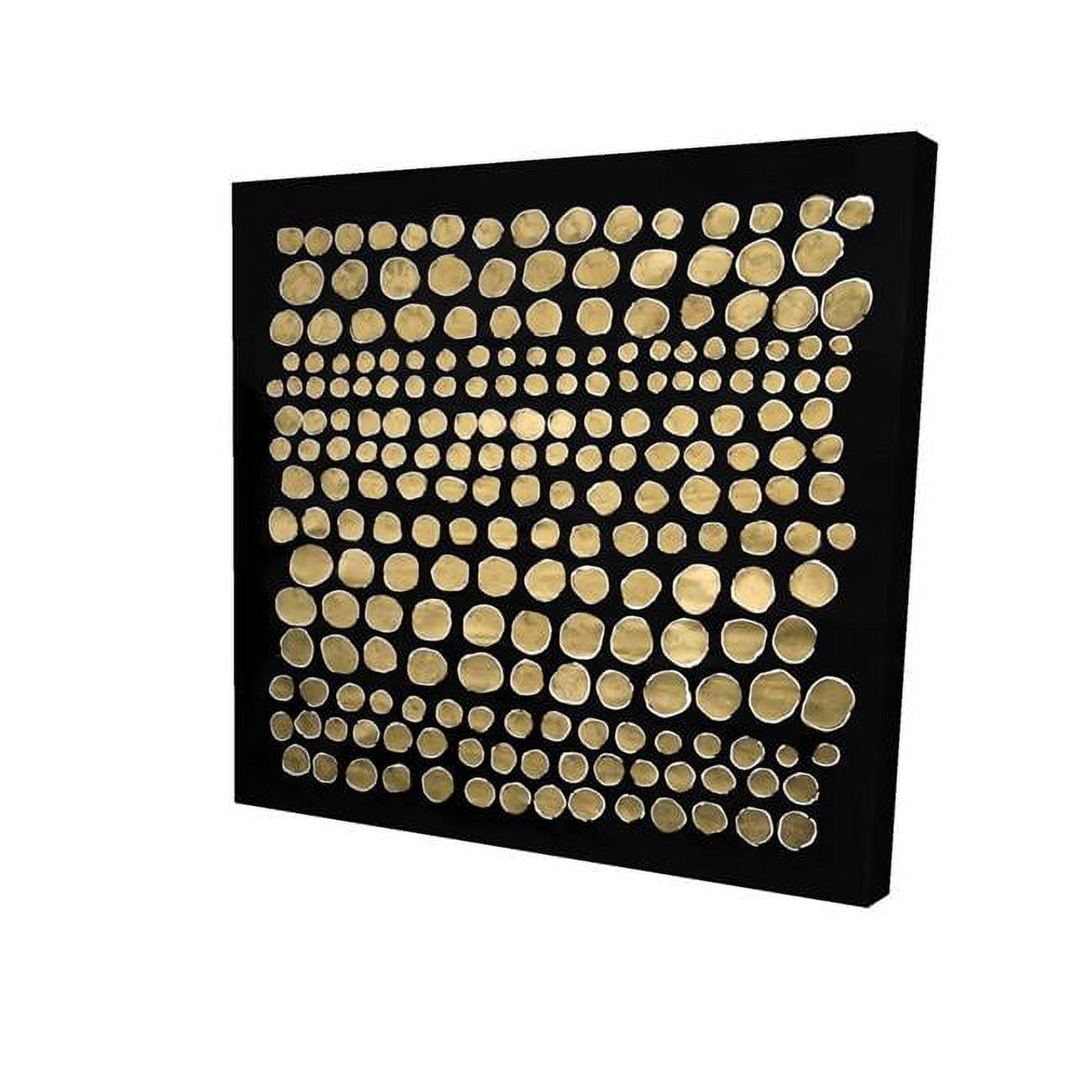 32 x 32 in. Dots on Gold-Print on Canvas